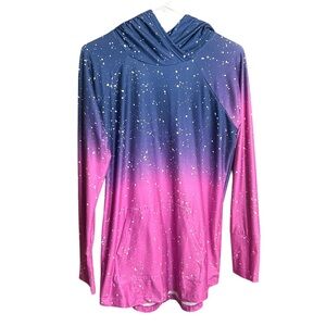 LuLaRoe Pink and Blue Speckled Hoodie